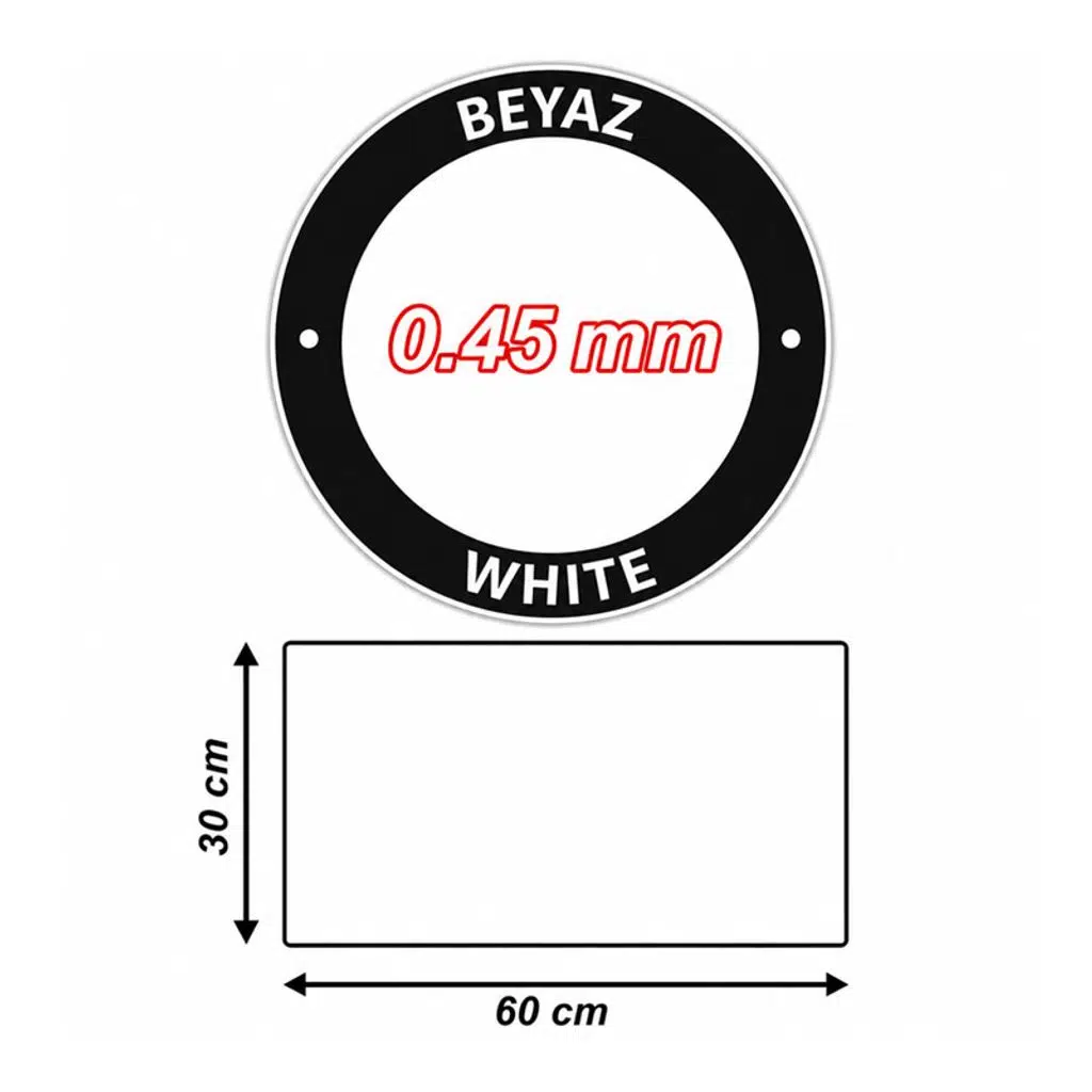 Sublimasyon Beyaz Metal 30x60 cm - 0,45 mm