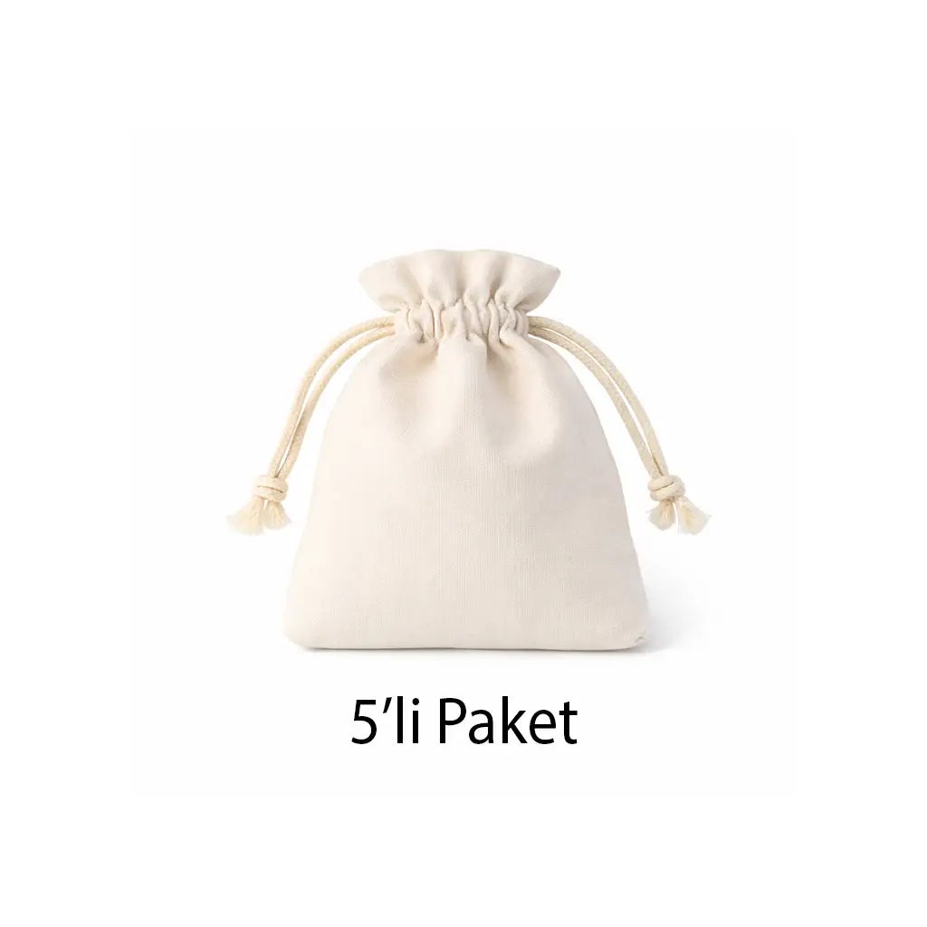 Süblimasyon Büzgülü Kumaş Kese - 5'li Paket
