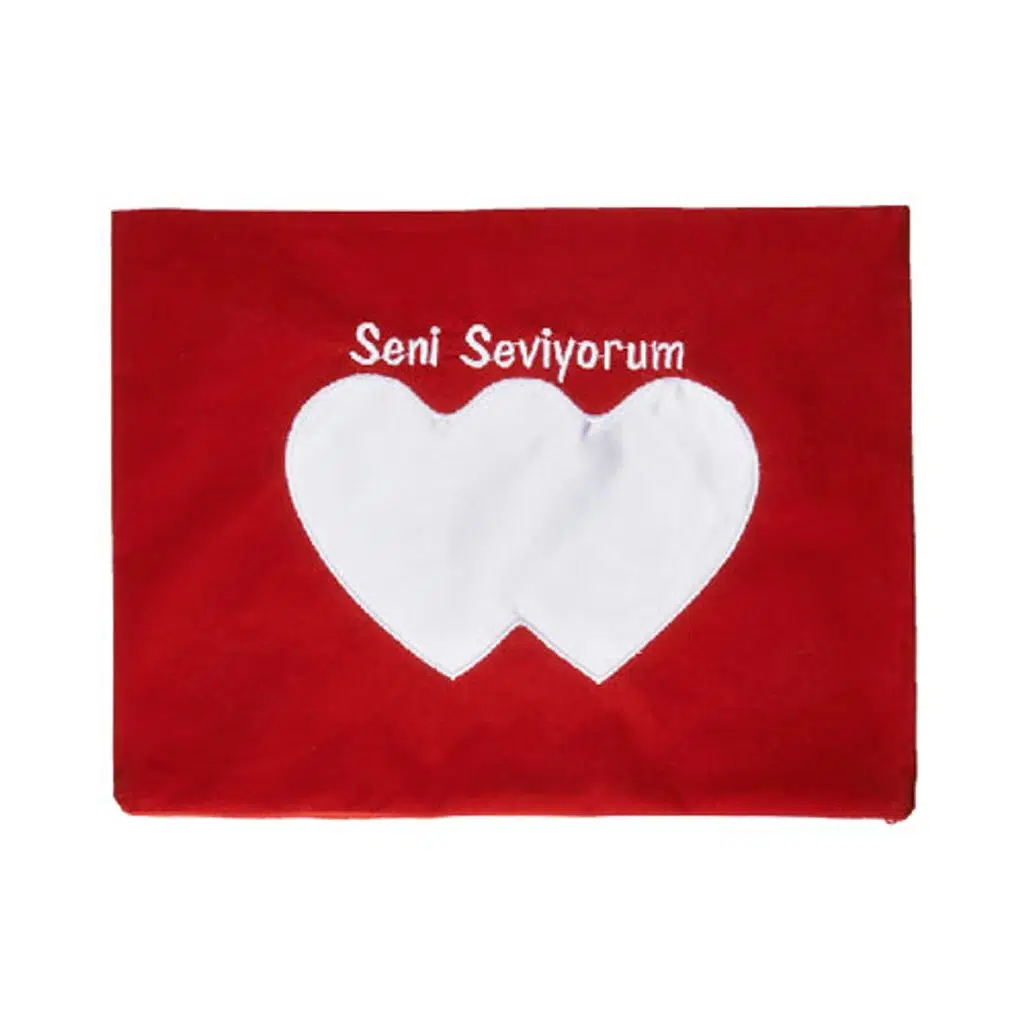Sublimasyon Dikdörtgen Aşk Yastığı - Seni Seviyorum