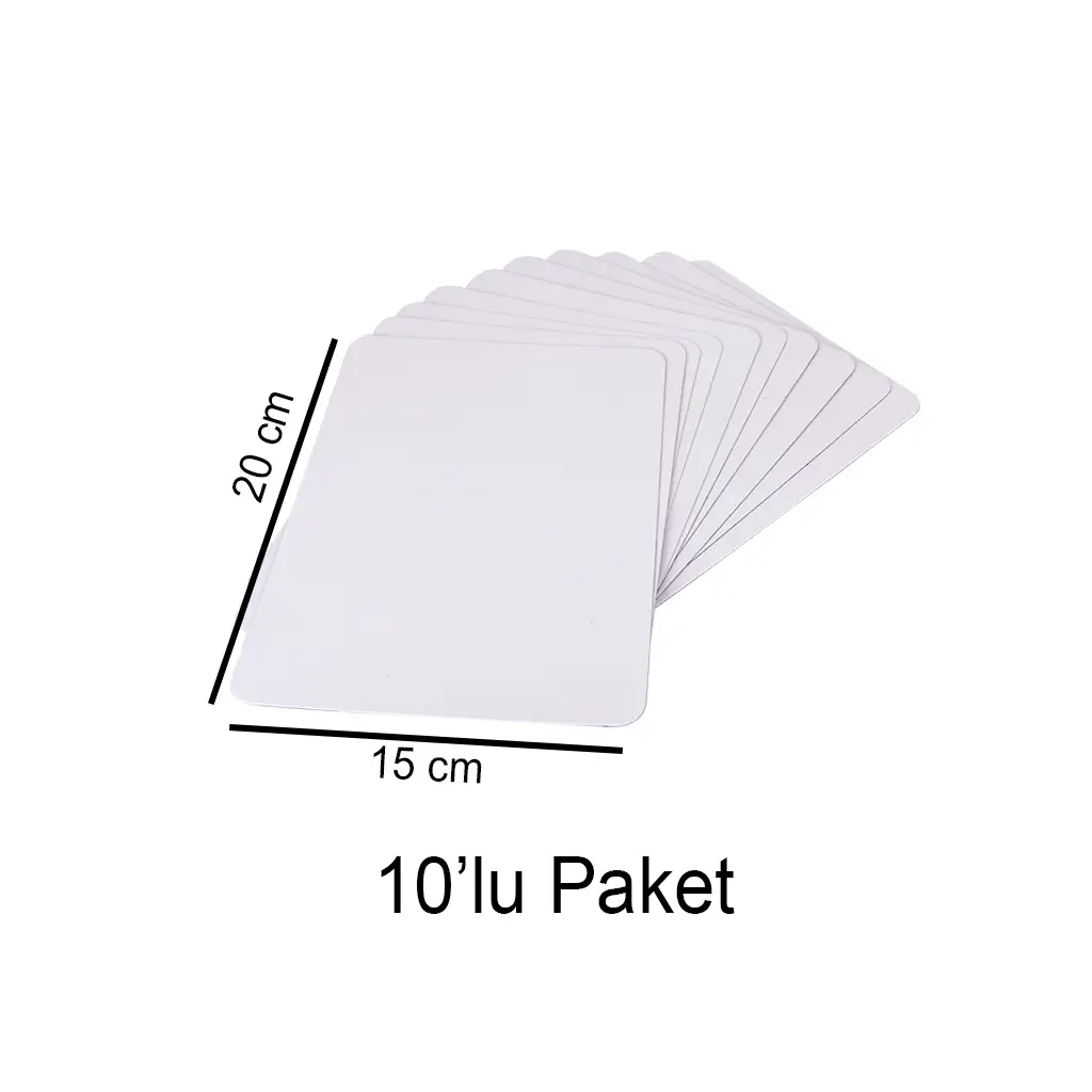 Süblimasyon Dikdörtgen Magnet 15x20cm - 10'lu Paket