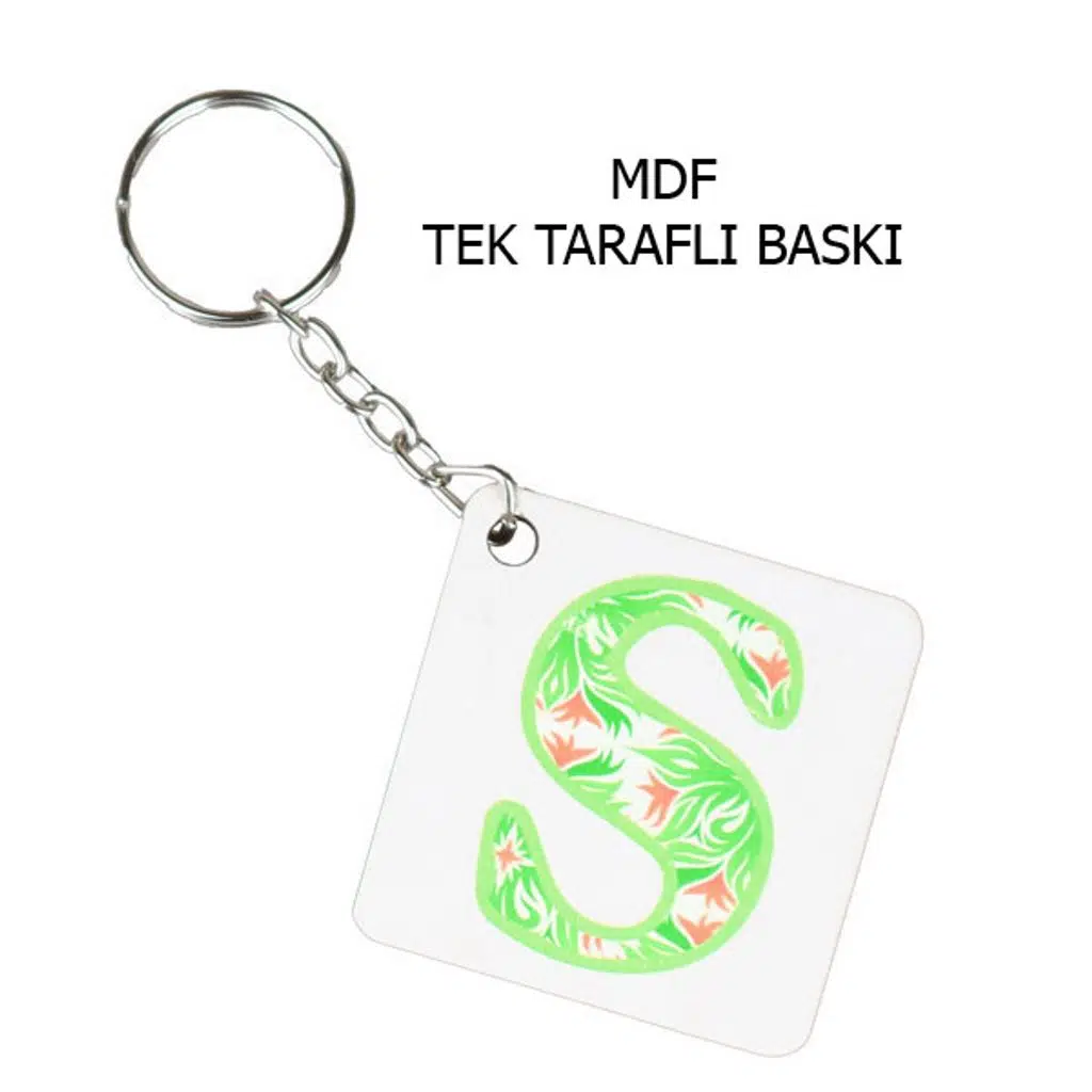 Sublimasyon Eko.MDF Tek Taraflı Anahtarlık - Kare
