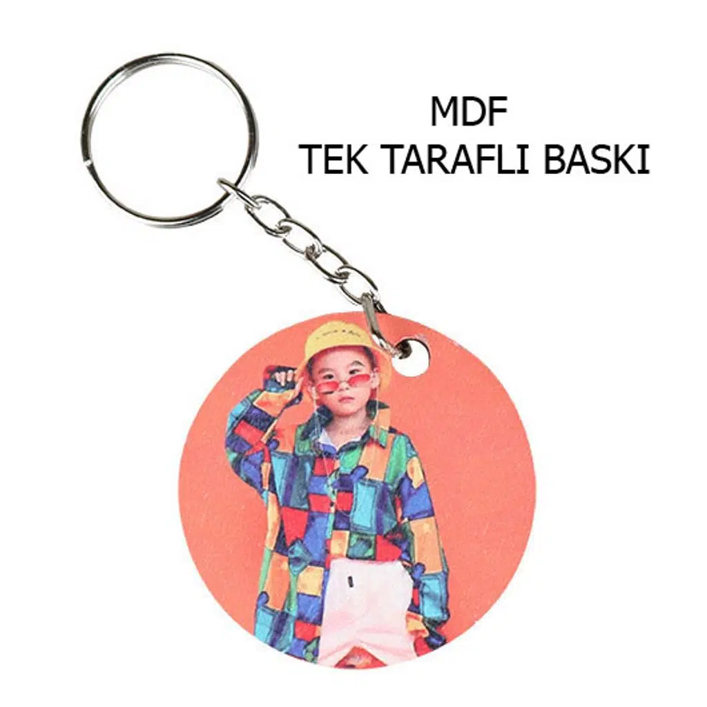 Sublimasyon Eko.MDF Tek Taraflı Anahtarlık - Yuvarlak