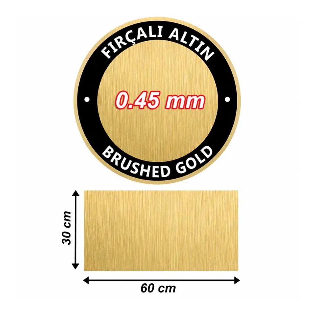 Sublimasyon Fırçalı Altın Metal 30x60 cm - 0,45 mm