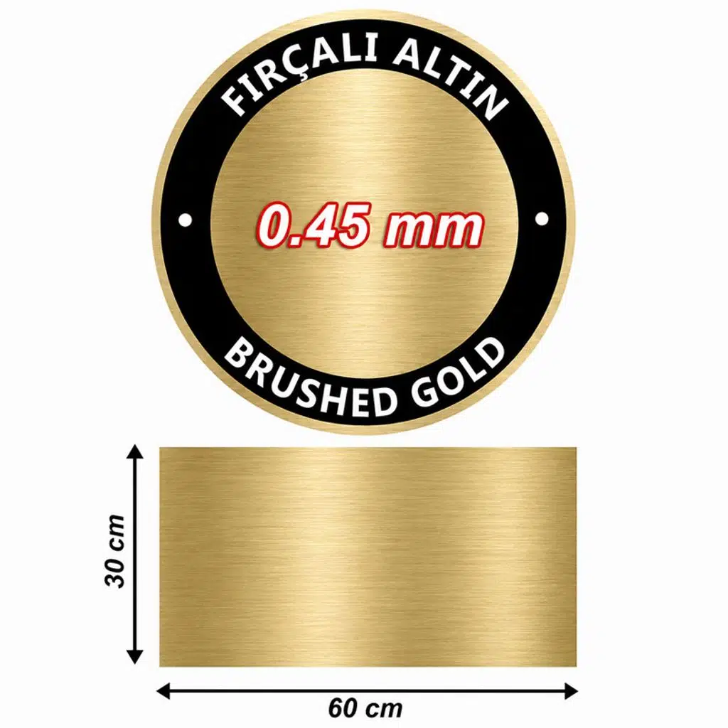 Sublimasyon Fırçalı Altın Metal 30x60 cm - 0,45 mm