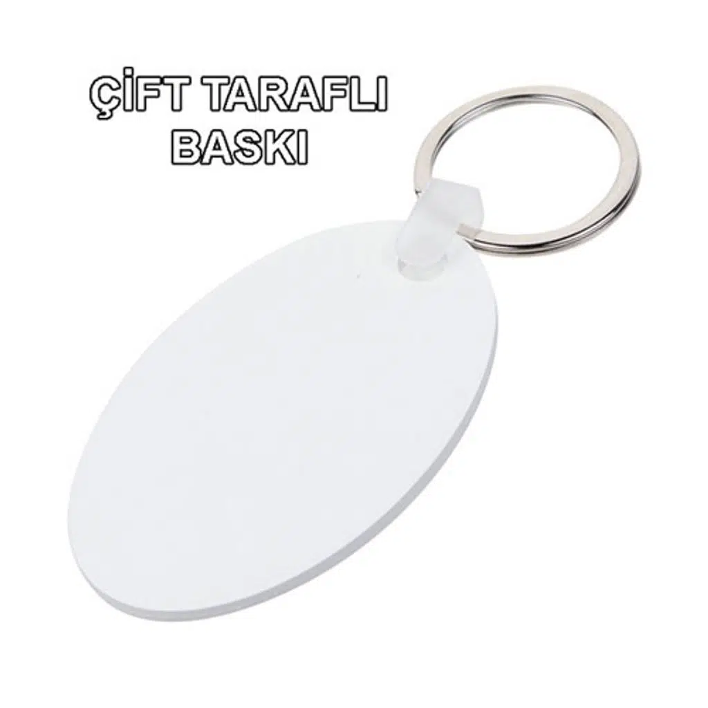Sublimasyon FRP Oval Anahtarlık