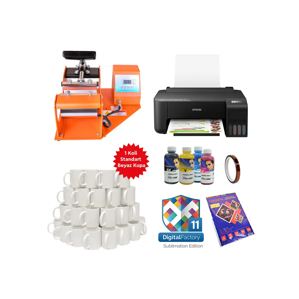 Süblimasyon Ful Paket Ekonomik Kupa Baskı Seti