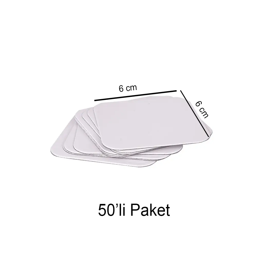 Süblimasyon Kare Magnet 6x6cm - 50'li Paket