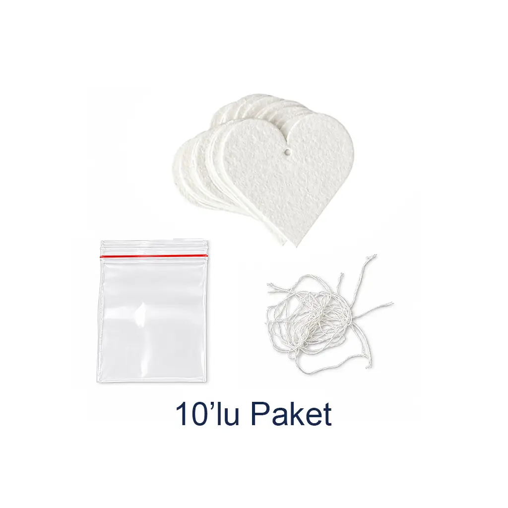 Süblimasyon Keçe Kağıdı Kalpli - 10'lu Paket