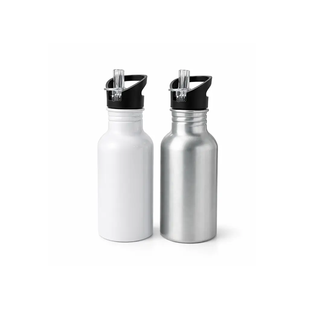 Süblimasyon Kopçalı Pipetli Matara - 600ml