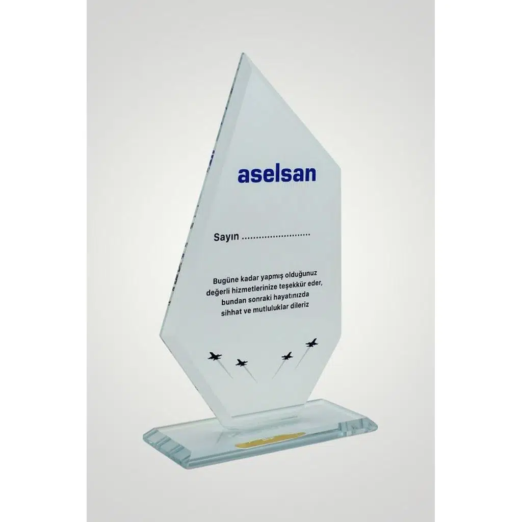 Sublimasyon Kristal Plaket Beyaz Zümrüt