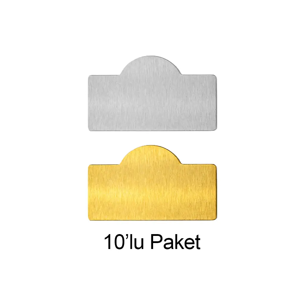 Süblimasyon Kubbeli Metal Yaka İsimliği - 10'lu Paket