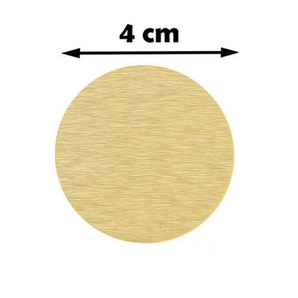 Sublimasyon Madalya Göbeği 4 cm - Fırçalı Altın