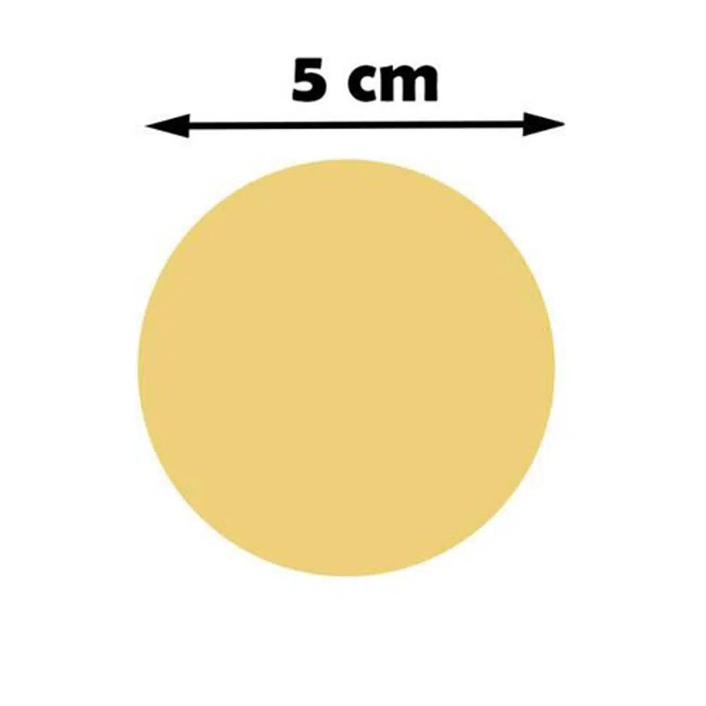 Sublimasyon Madalya Göbeği 5 cm - Aynalı Altın
