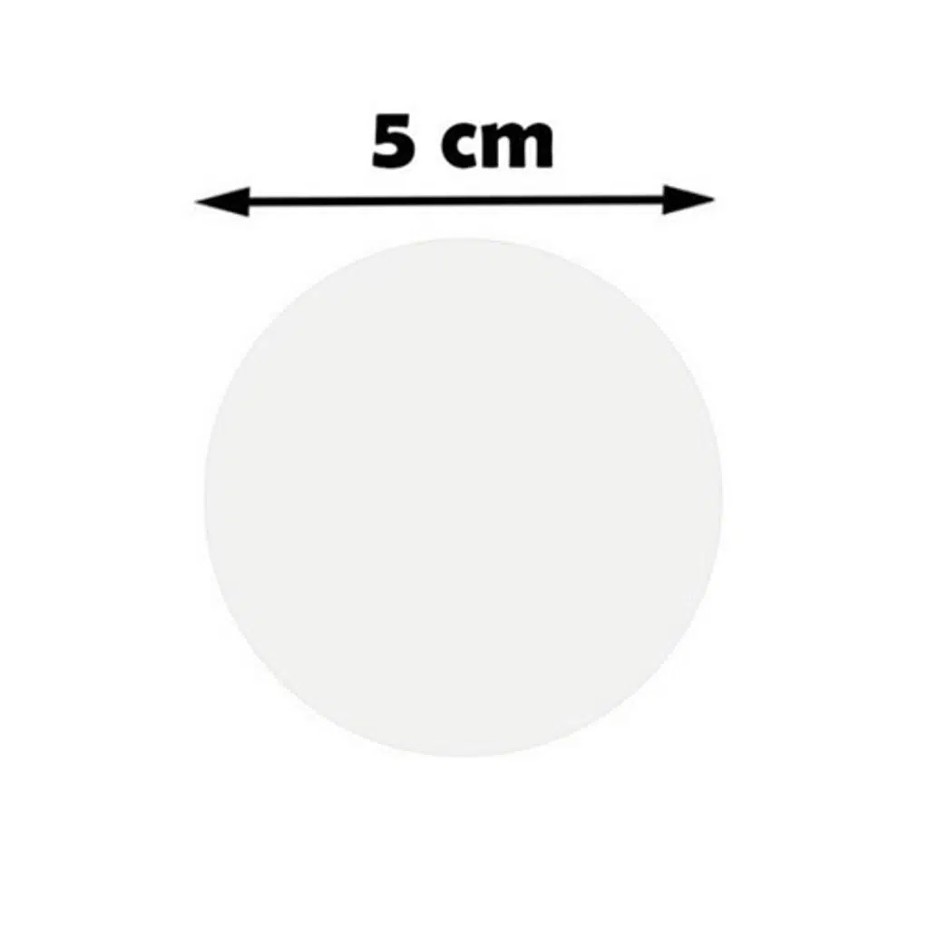 Sublimasyon Madalya Göbeği 5 cm - Beyaz