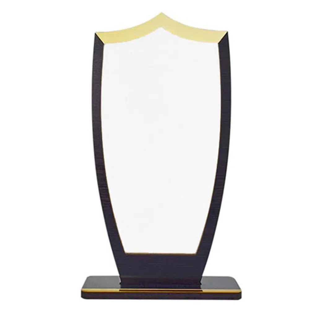 Sublimasyon Metal Baskılı Ahşap Plaket - Beyaz Metalli