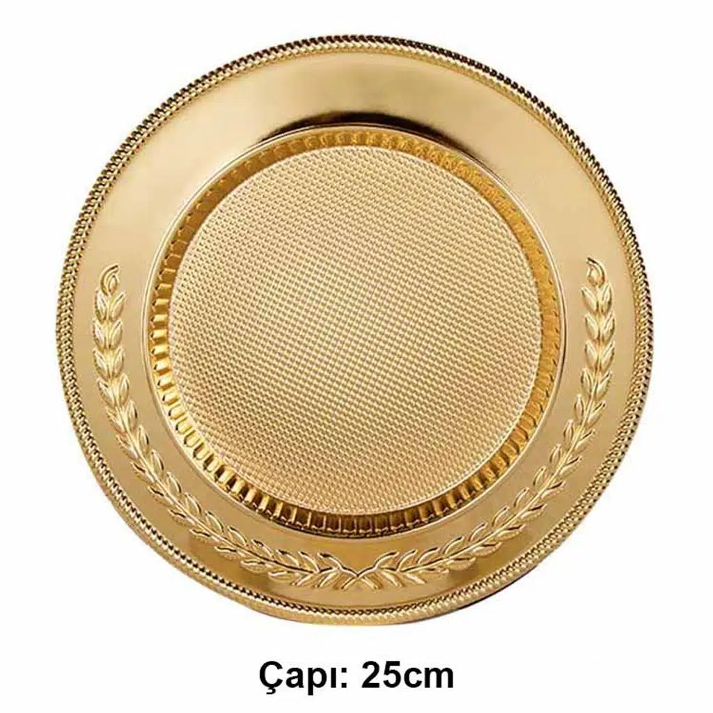 Süblimasyon Metal Gold Plaket Tabak - 25cm