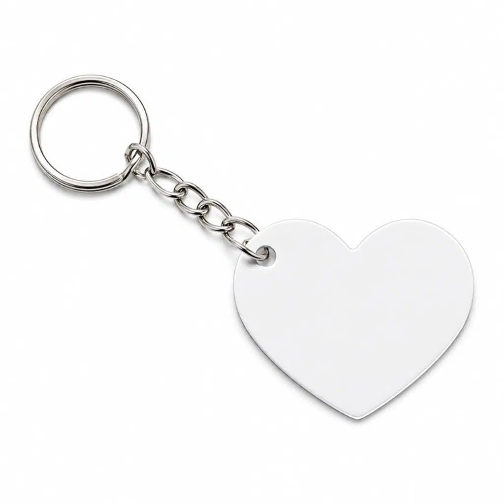 Sublimasyon Metal Kalp Anahtarlık 4,2x5,2 cm
