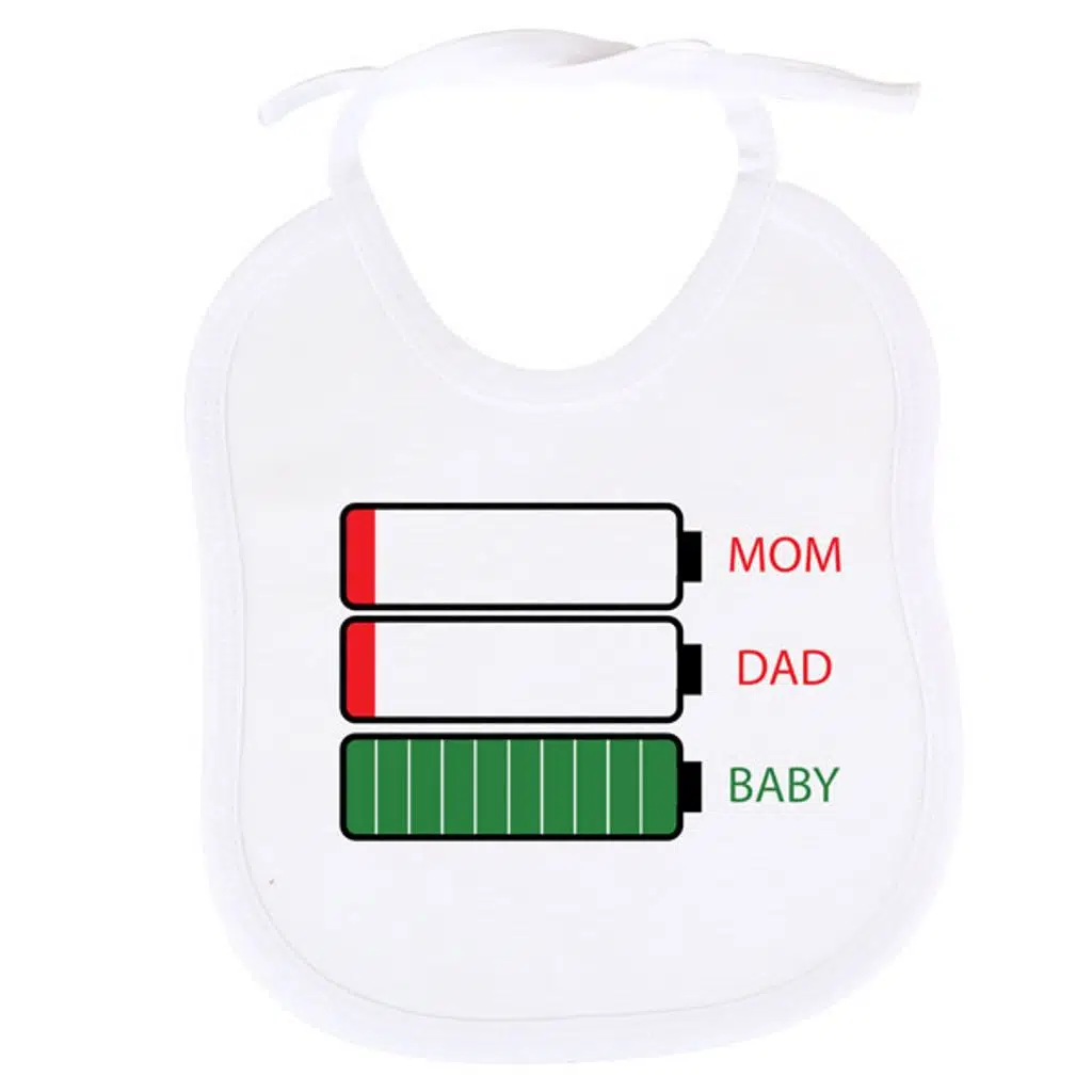 Sublimasyon Pamuk Polyester Mama Önlüğü - Beyaz Biyeli