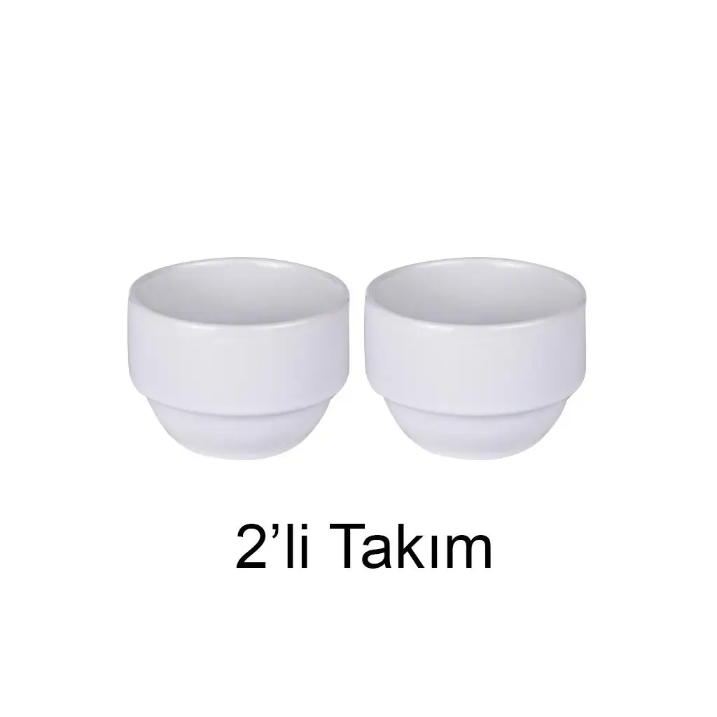 Süblimasyon Porselen Beyaz Derin Kase - 2'li Paket