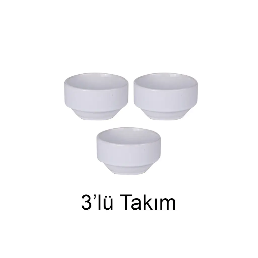 Süblimasyon Porselen Beyaz Kase - 3'lü Paket