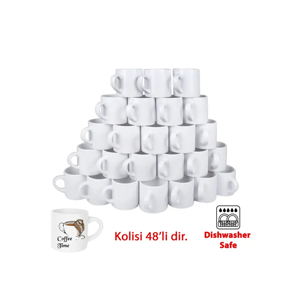 Süblimasyon Porselen Beyaz Nescafe Fincanı