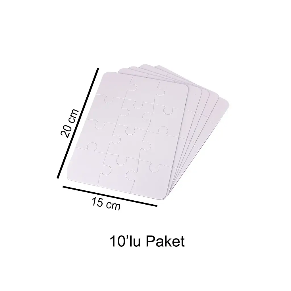 Süblimasyon Puzzle Magnet 15x20cm - 10'lu Paket