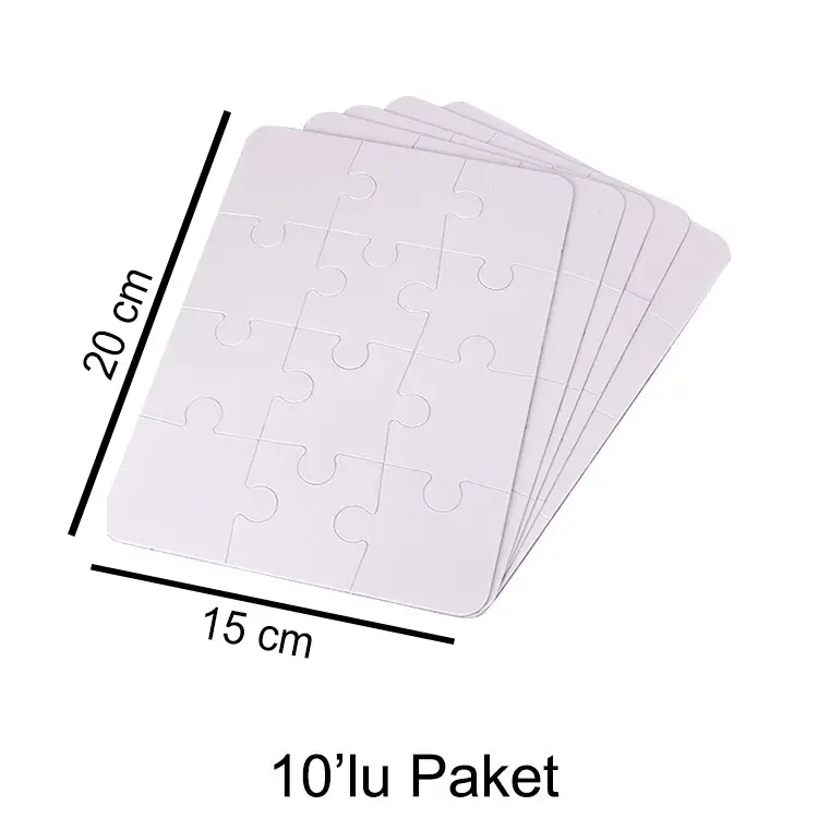 Süblimasyon Puzzle Magnet 15x20cm - 10'lu Paket