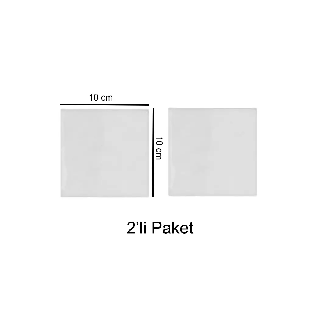 Süblimasyon Seramik Magnet 10x10cm - 2'li Paket