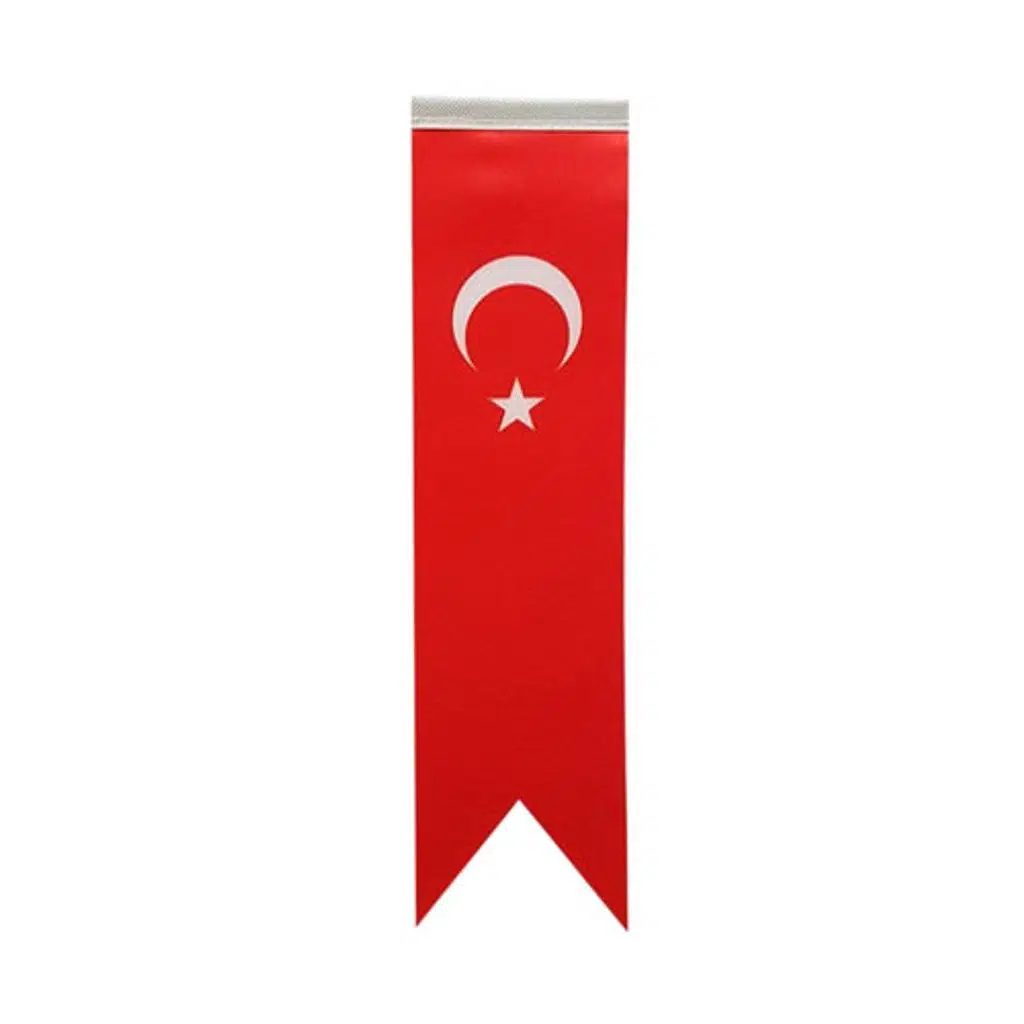 Sublimasyon T Tipi Kırlangıç Türk Masa Bayrağı