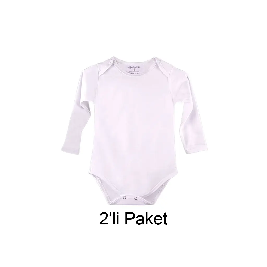 Süblimasyon Uzun Kol Bebek Zıbını - 2'li Paket