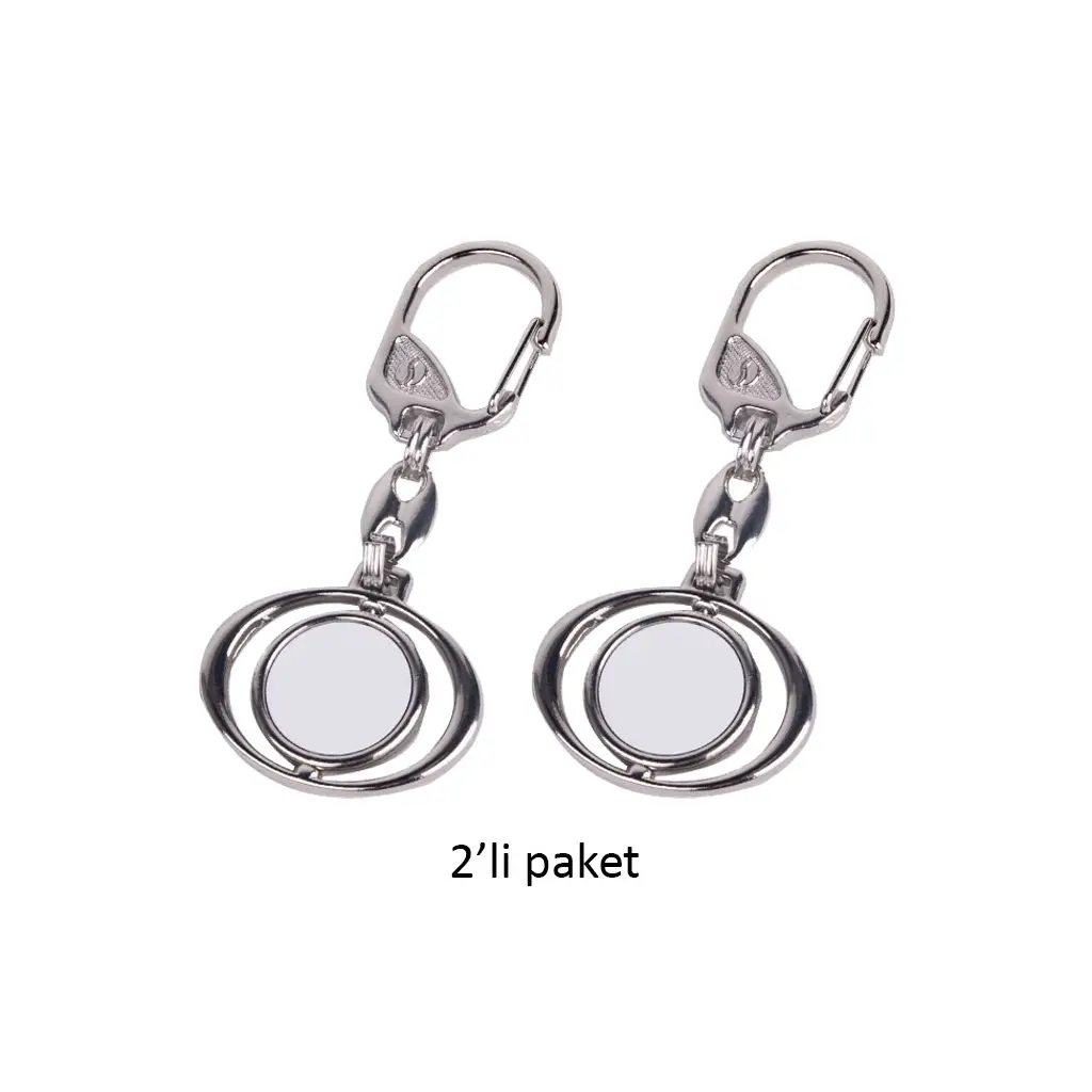 Süblimasyon Vivaldi Çift Taraflı Metal Anahtarlık - 2'li Paket