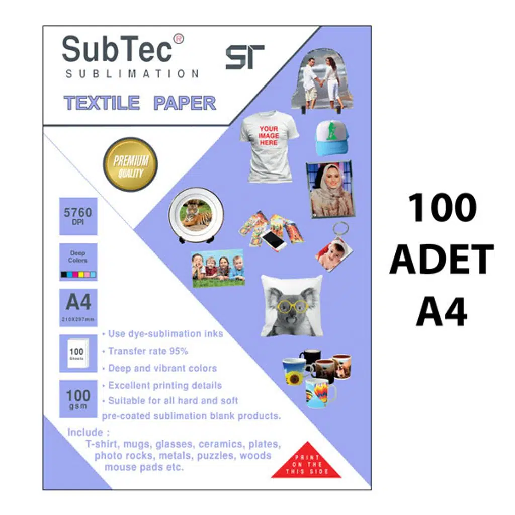 Subtec Sublimasyon Tekstil Kağıdı A4