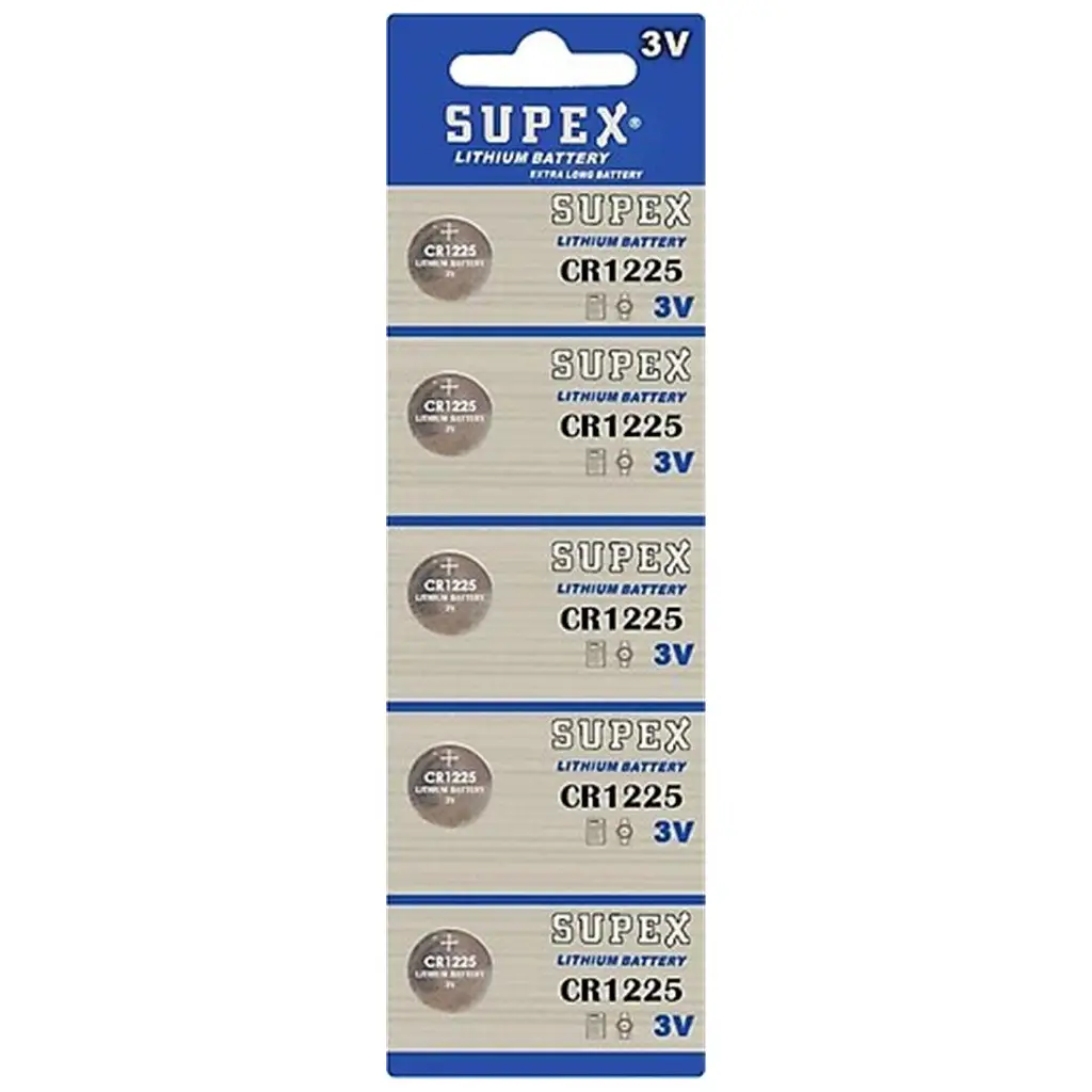 Supex CR1225-C5 3V Lityum Düğme Pil 5'li Paket