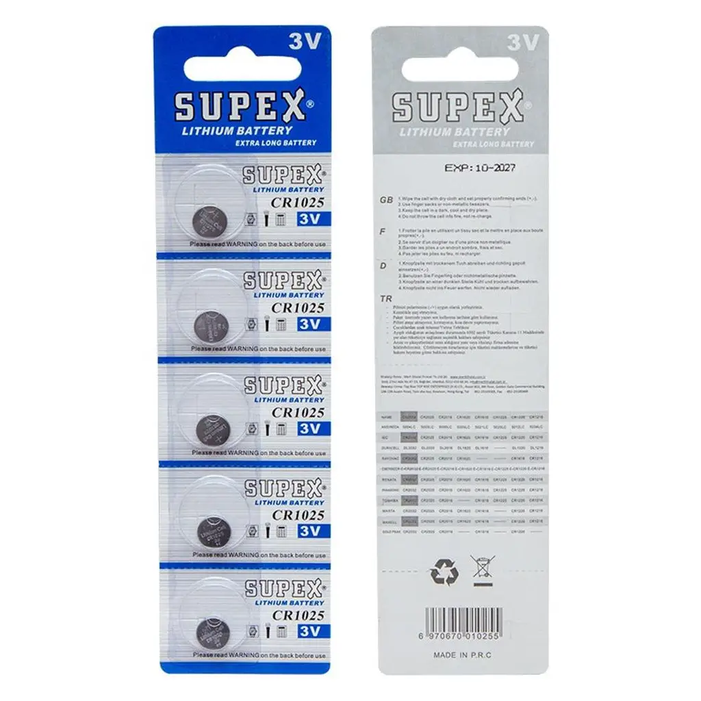 Supex CR1616 3V Lityum 5 li Paket Pil