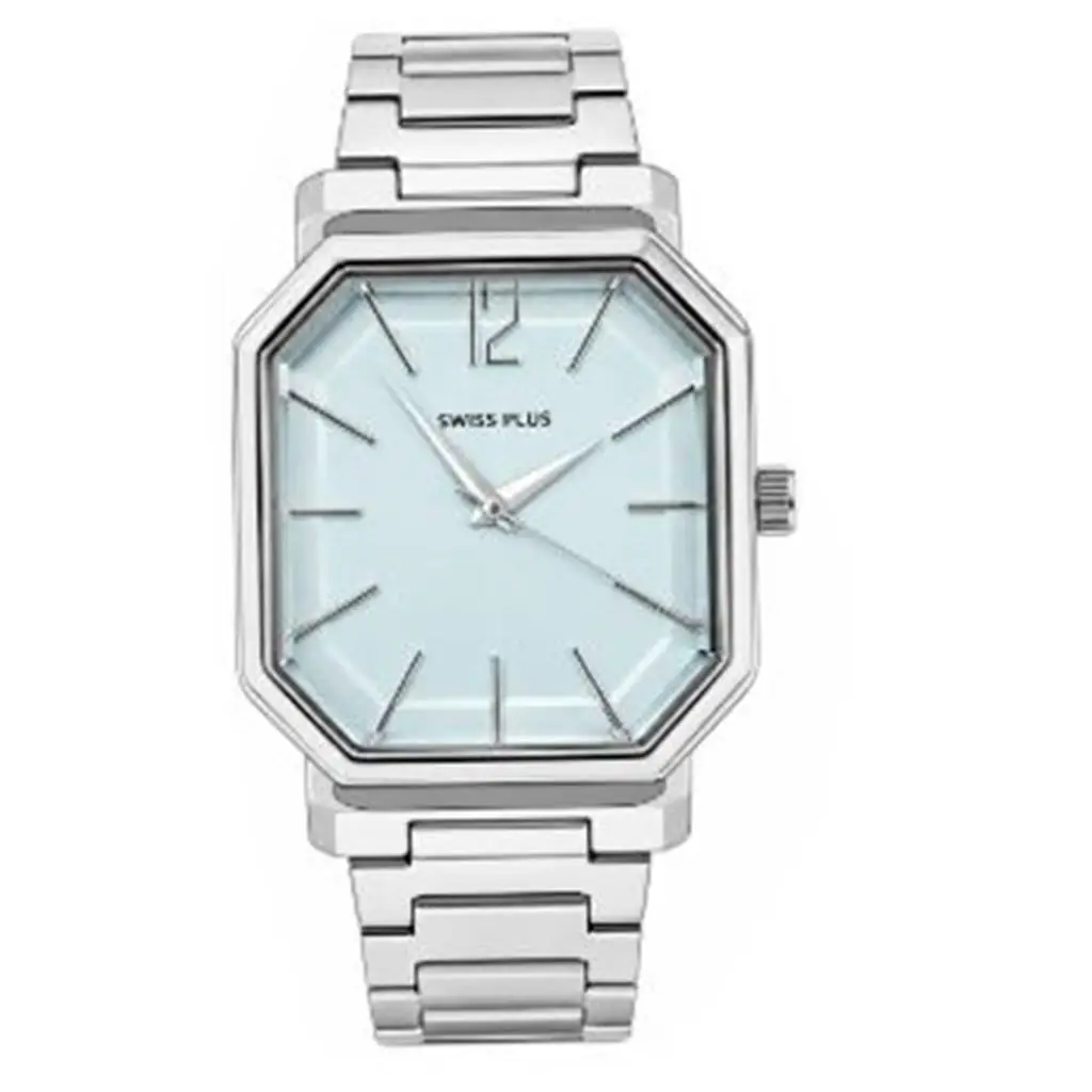 Swiss Plus Man Watch Basic Seri Model-11 ST3507AGS Max Plus Light Blue-Silver(Kol Saati)