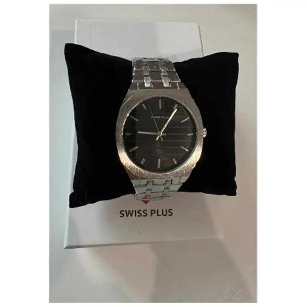 Swiss Plus Man Watch Basic Seri Model-6 ST2302AGP Black-Silver(Kol Saati)