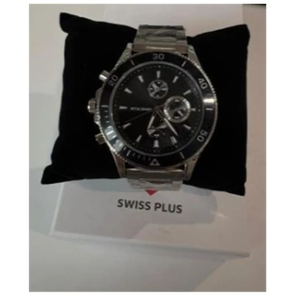 Swiss Plus Man Watch Basic Seri Model-7 ST3504AGS Lüx Black-Silver(Kol Saati)