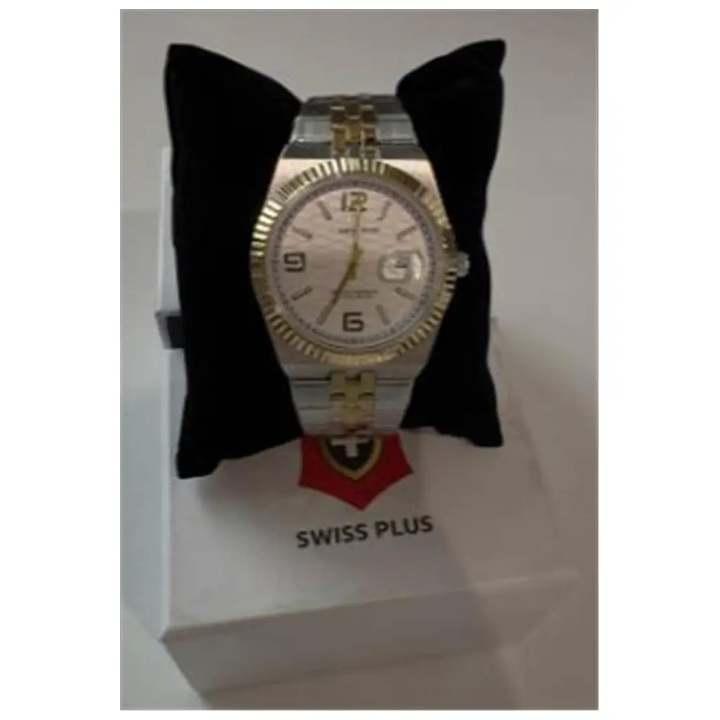 Swiss Plus Man Watch Premium Seri Model-10 ST3442AGS White-Gold(Kol Saati)