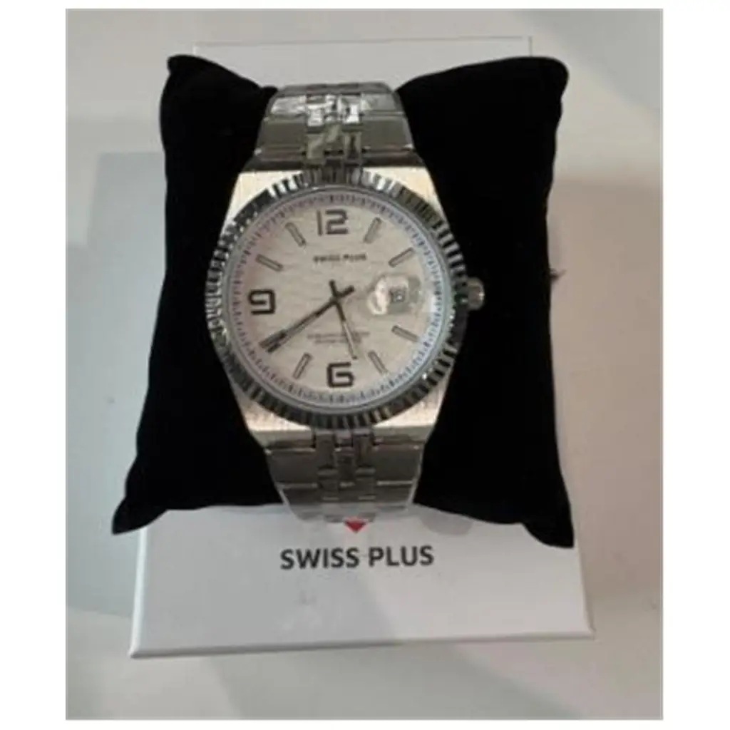 Swiss Plus Man Watch Premium Seri Model-4 ST3442AGS White-Silver(Kol Saati)
