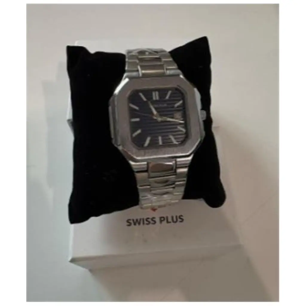 Swiss Plus Man Watch Premium Seri Model-5 RS23146 Blue-Silver(Kol Saati)