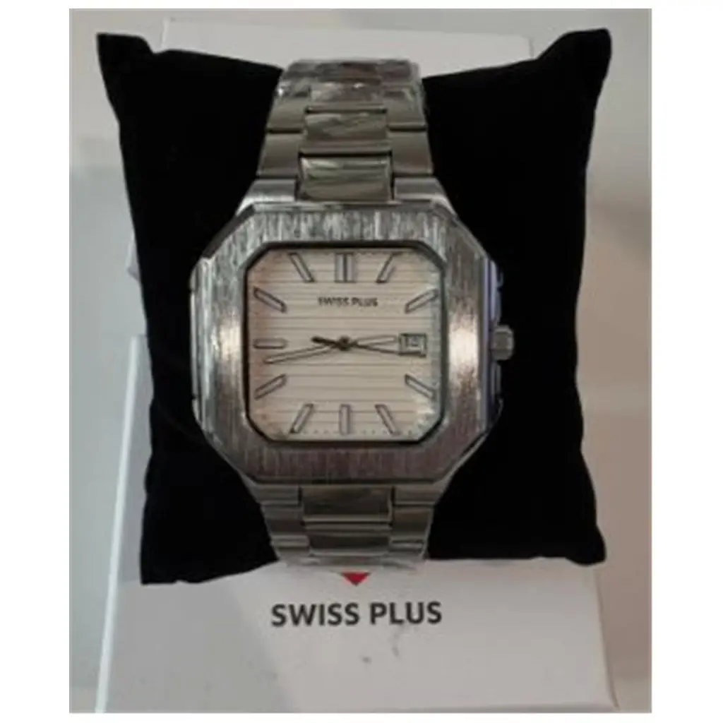 Swiss Plus Man Watch Premium Seri Model-8 RS23146 White-Silver(Kol Saati)