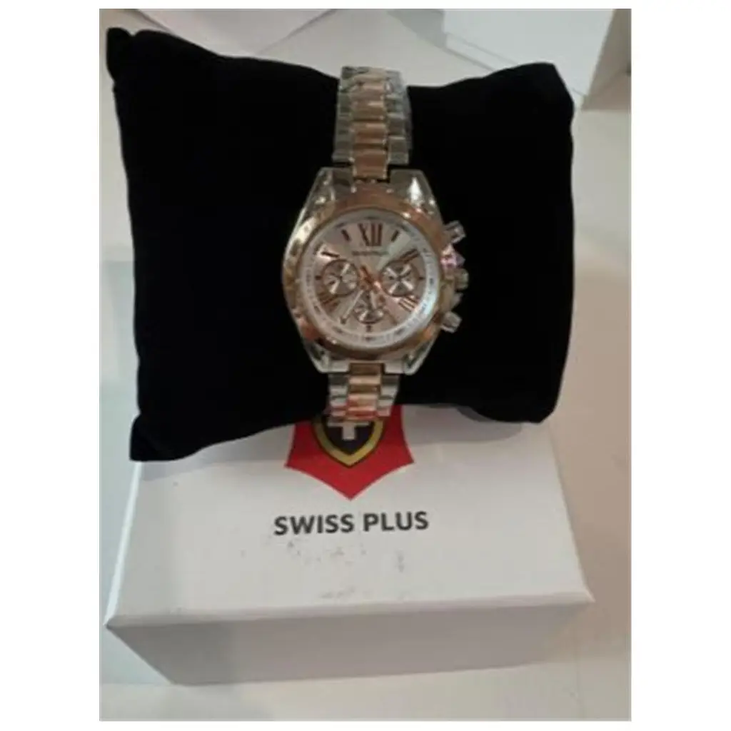 Swiss Plus Woman Watch Model-1 ST0730ABL Rose Gold-Silver(Kol Saati)