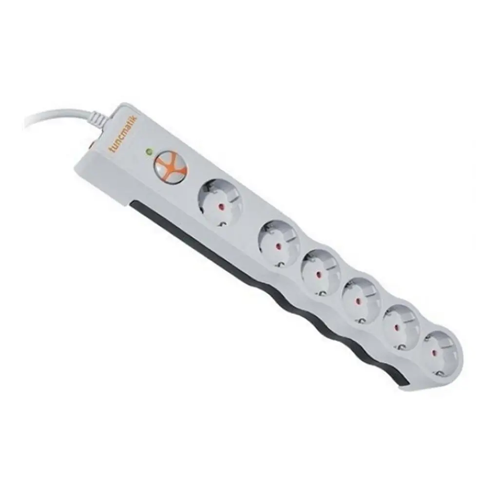 Tunçmatik TSK5015 Powersurge Beyaz Beşli 2 Usb Girişli 1,5 metre Akım Korumalı Priz