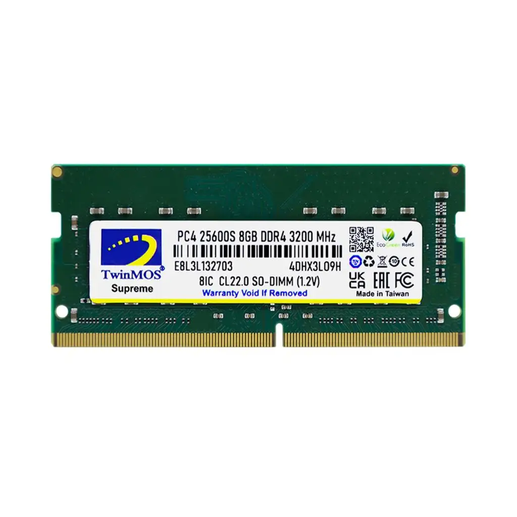 TwinMOS 8 GB DDR4 3200MHz CL22 1.2V SODIMM (MDD48GB3200N) Notebook Ram