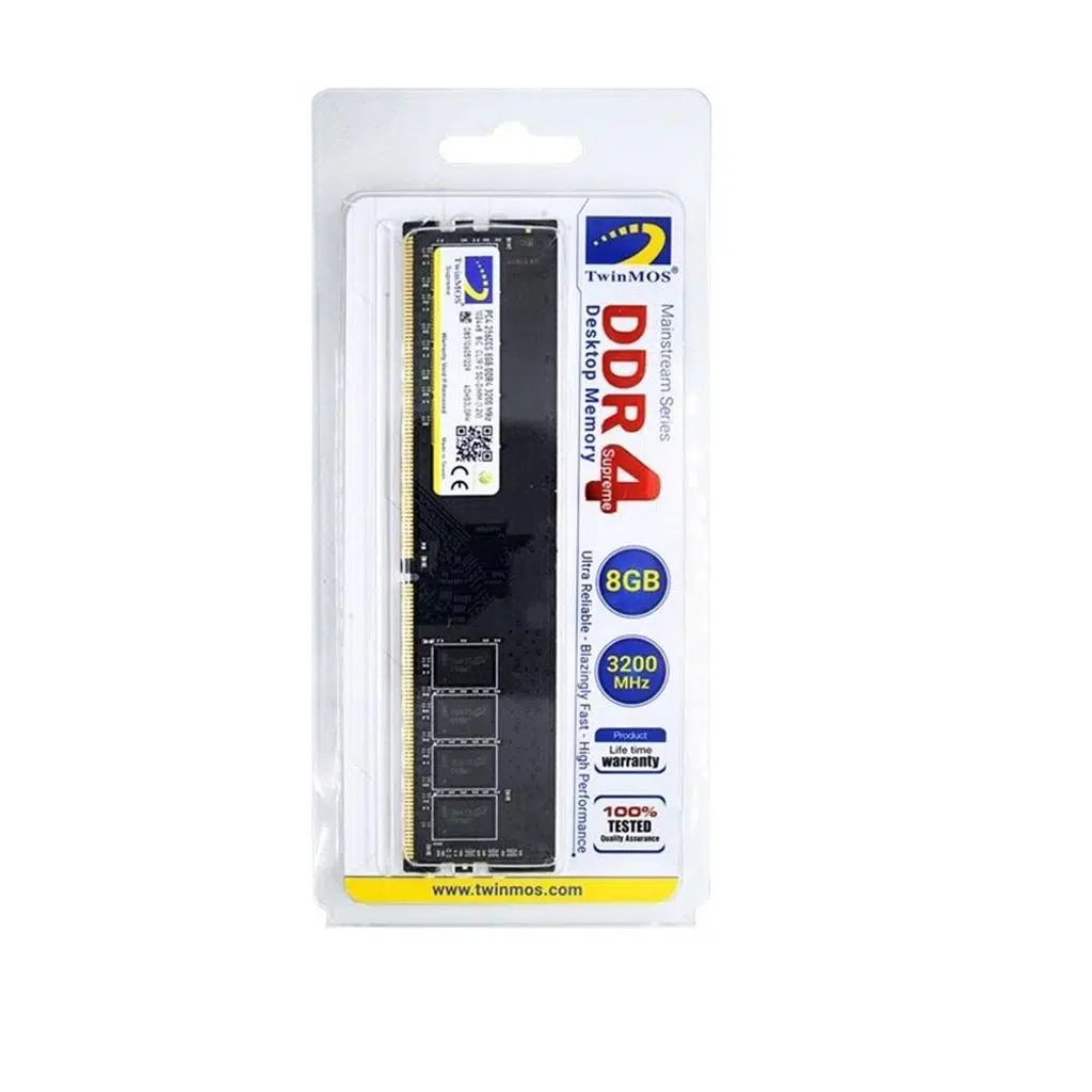 TwinMOS 8GB DDR4 3200MHz CL22 1.2V (MDD48GB3200D) Desktop Pc Ram