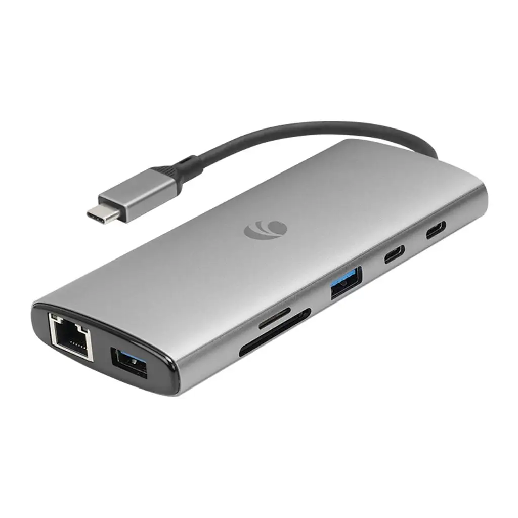 Vcom CUE68 Type-C To 2-HDMI(4K@60Hz)+G LAN+2-USB 3.0+2-Type-C(10Gb)+SD TF+PD3.0 100W Çoklayıcı
