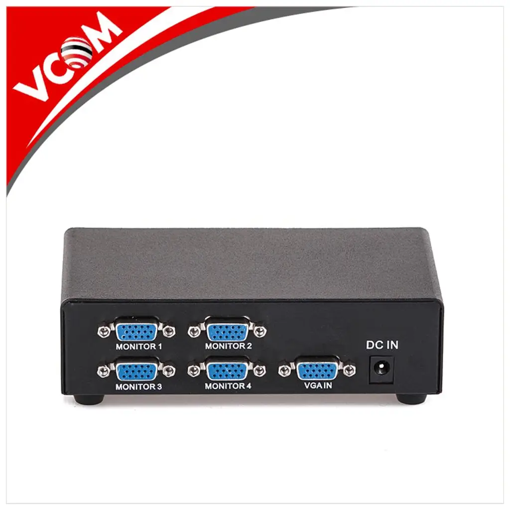 Vcom DD134 1-4 Port 350MHZ Metal Vga Splitter