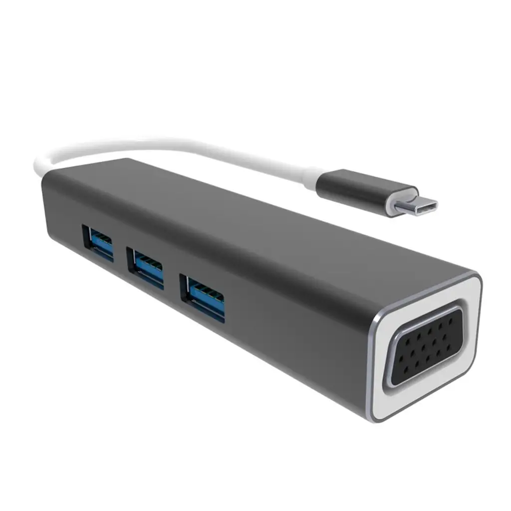Vcom DH319 Type-C To Usb 3.0-3 Vga Çevirici