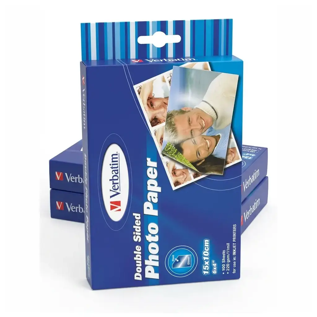 Verbatim 39006 10x15 cm Çift Taraflı Fotoğraf Kağıdı 220 gr 100 Yaprak (Bir Yüzü Parlak / Bir Yüzü Mat)