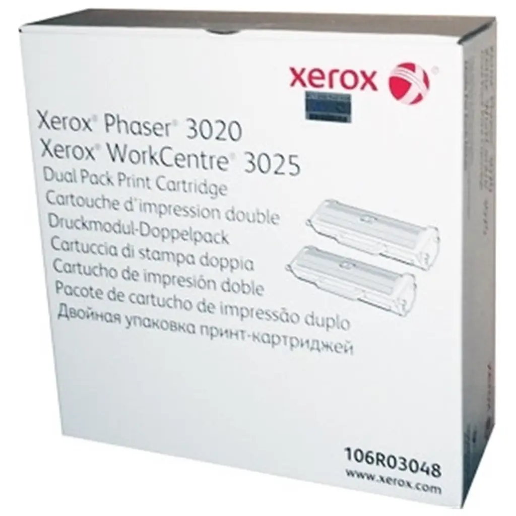 Xerox 106R03048 Phaser 3020-WC3025 Dual Pack Toner 2x1500 Sayfa